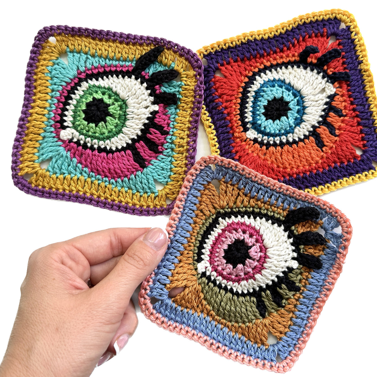 Granny Eye Square Crochet PDF PATTERN (instant download) TSCrochetDesign