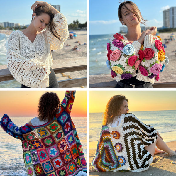 4 Crochet Patterns "C" (instant download)
