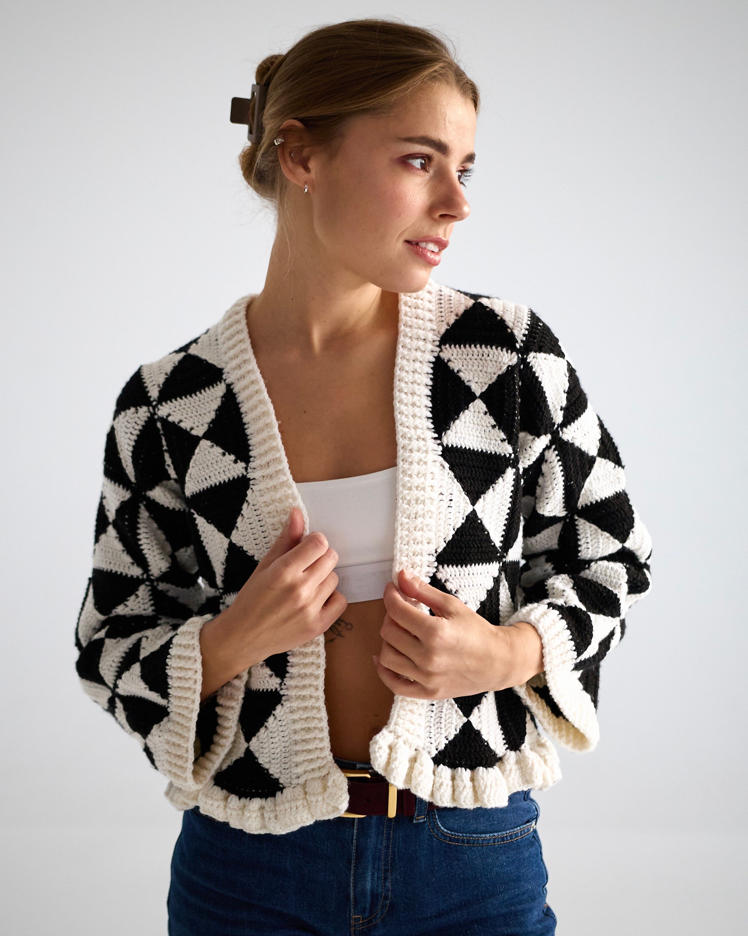 Crochet Monika Geometry Jacket  PDF Pattern (instant download)