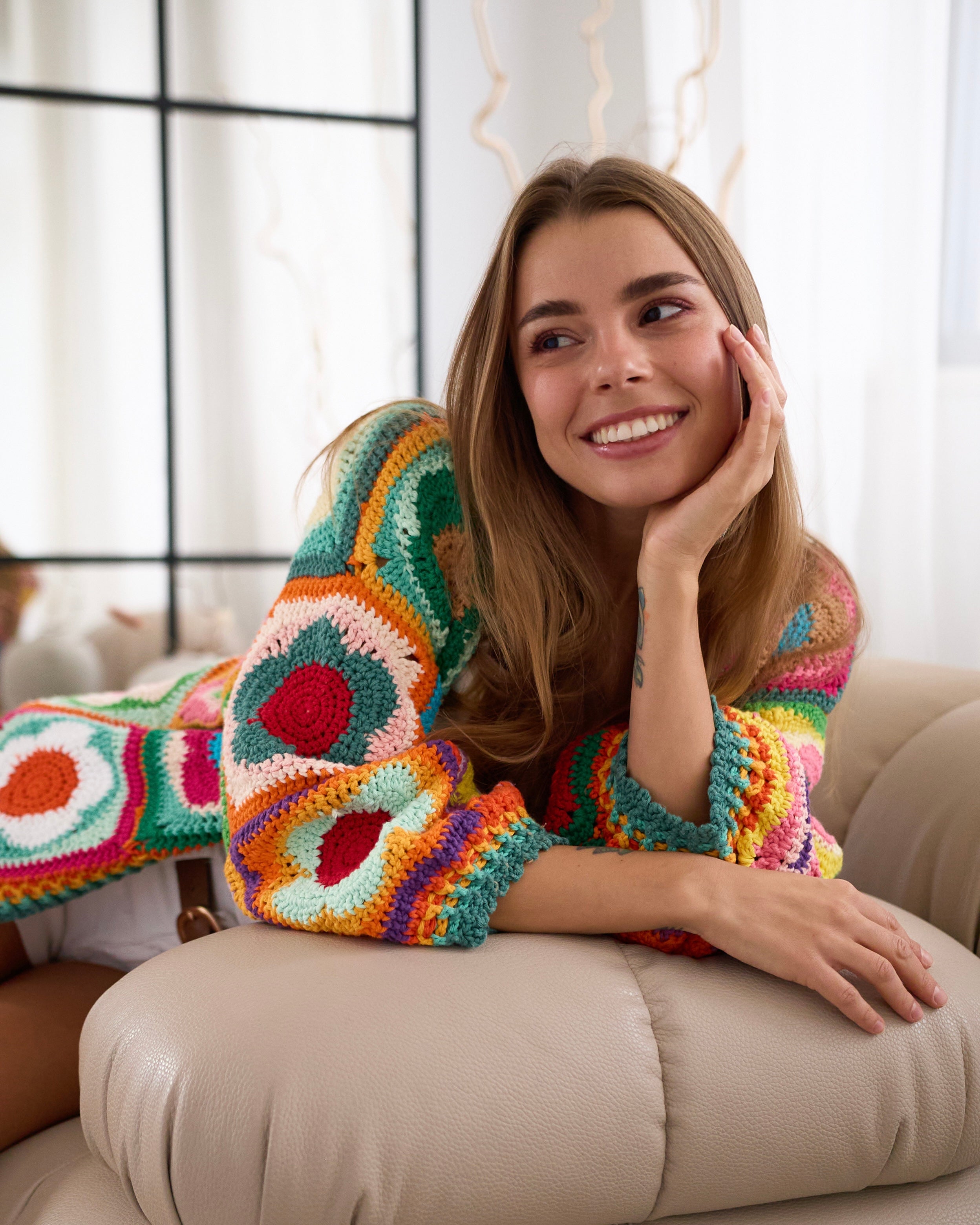 Crochet Floral Blooming Cardigan PDF Pattern (instant download)