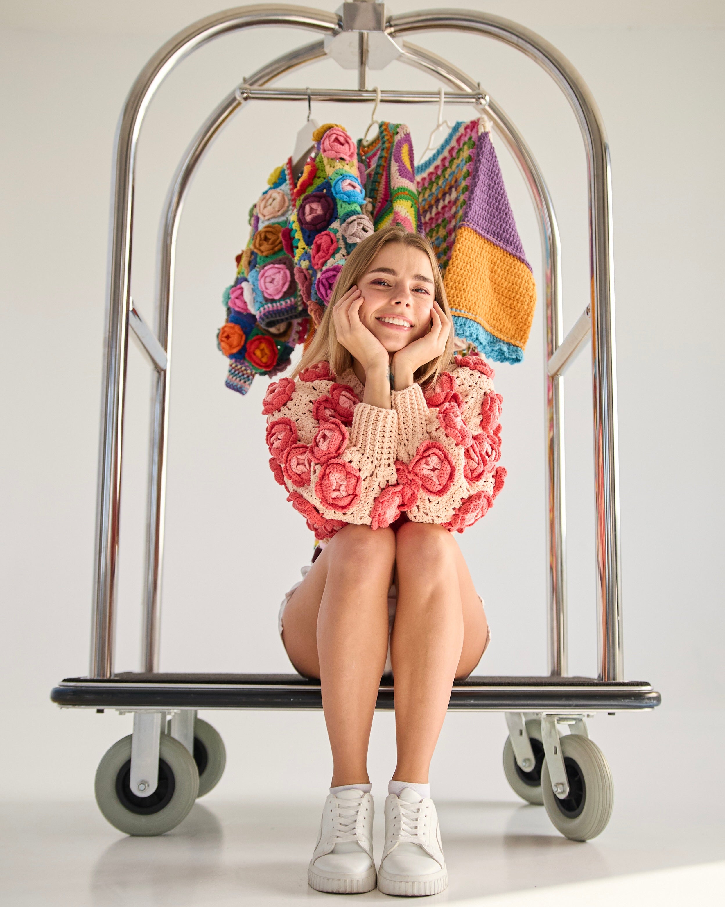 Crochet Rose Garden Jacket Cardigan Granny Square PDF Pattern (instant download)