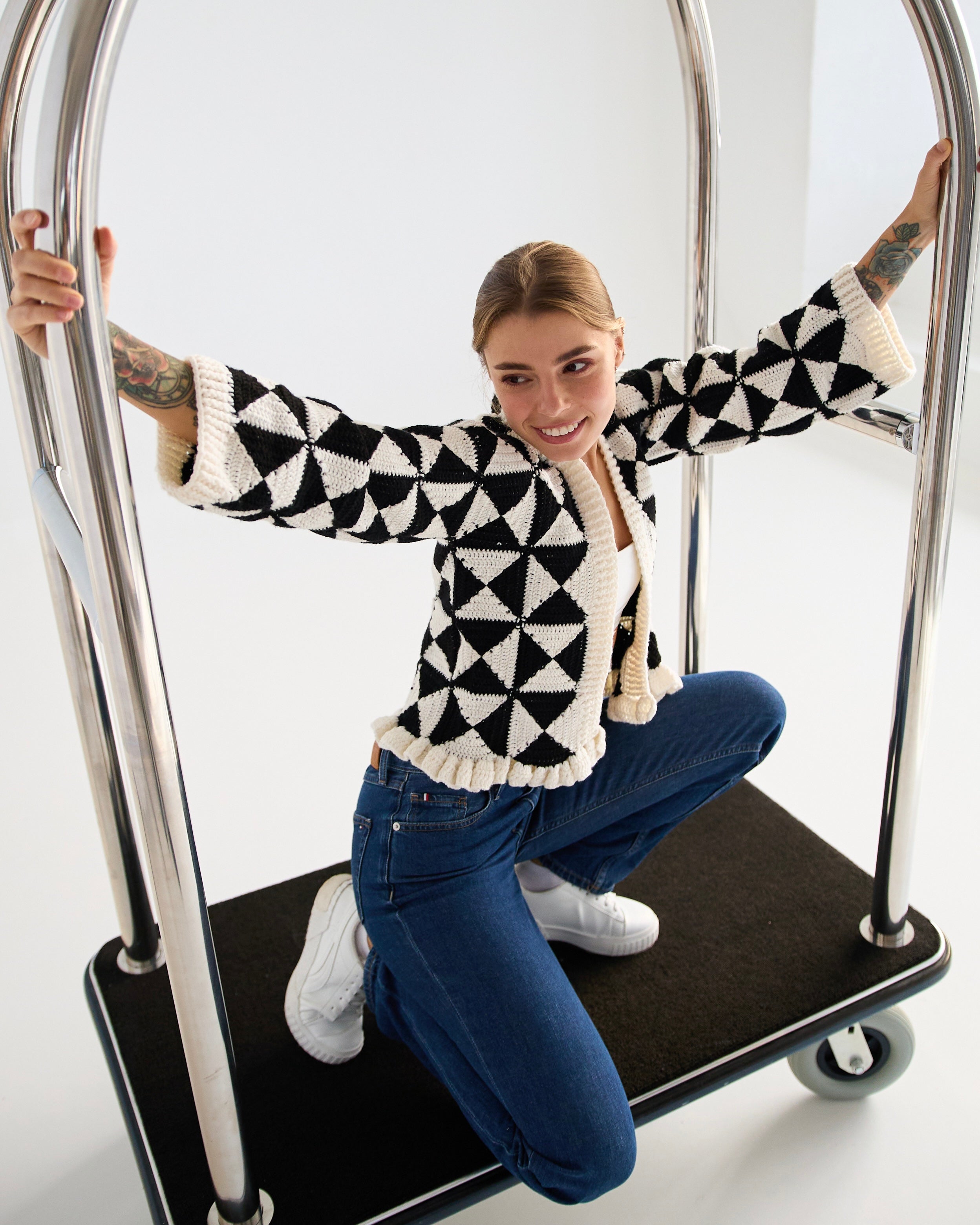 Crochet Monika Geometry Jacket  PDF Pattern (instant download)