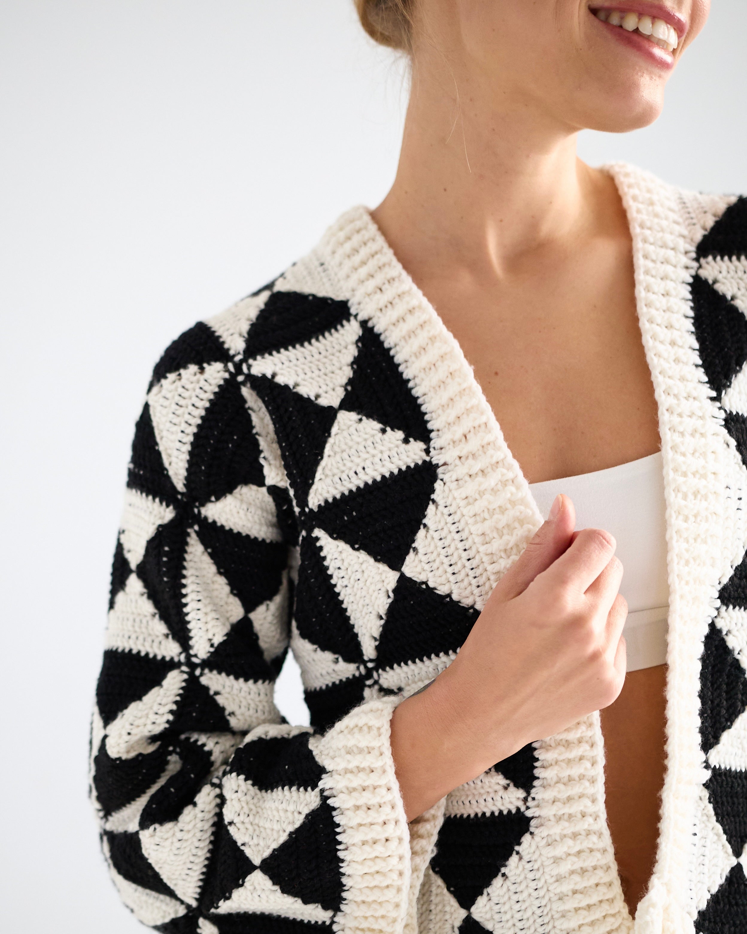 Crochet Monika Geometry Jacket  PDF Pattern (instant download)