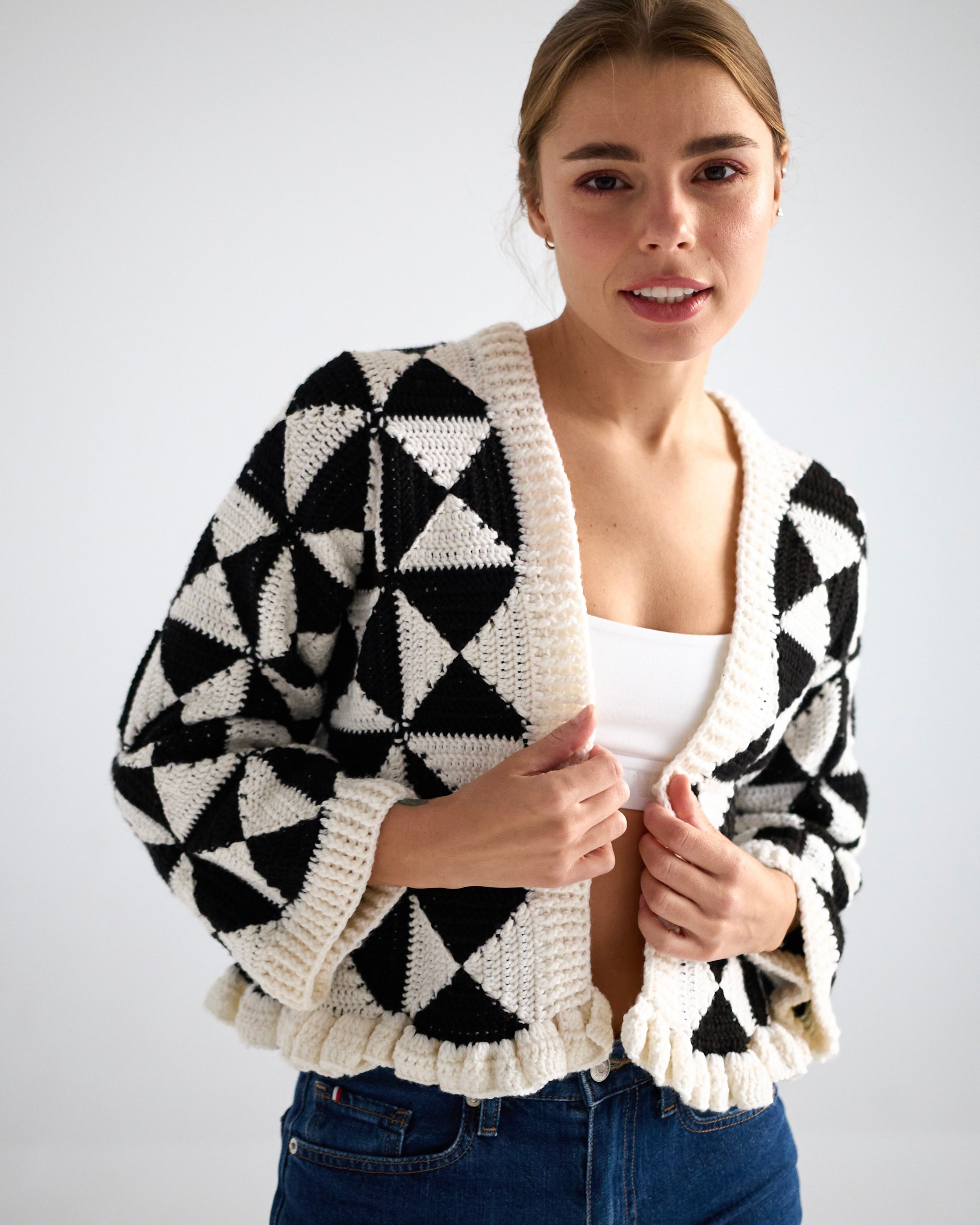 Crochet Monika Geometry Jacket  PDF Pattern (instant download)