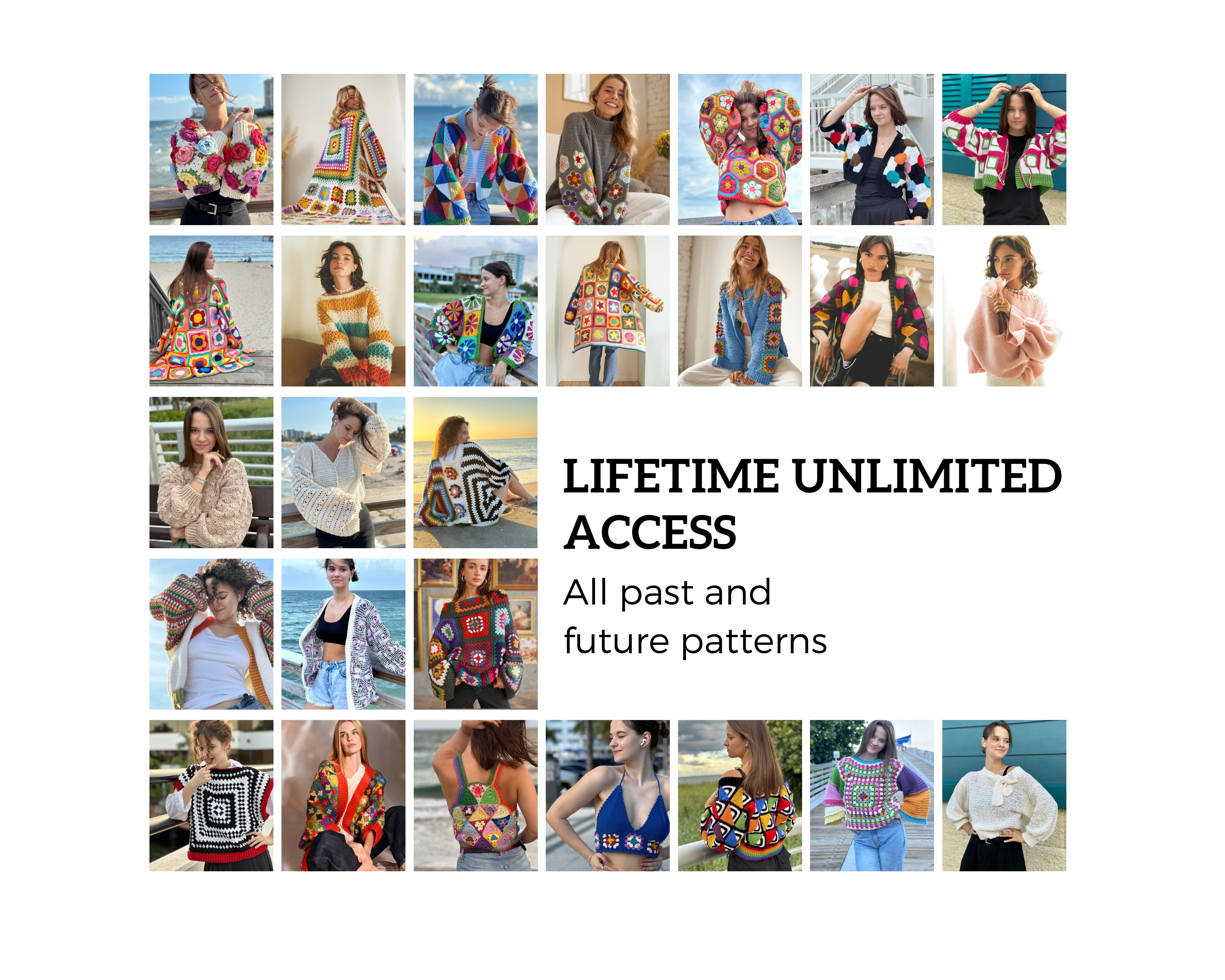 LIFETIME Unlimited Shop Access - all past and future crochet patterns (instant download)