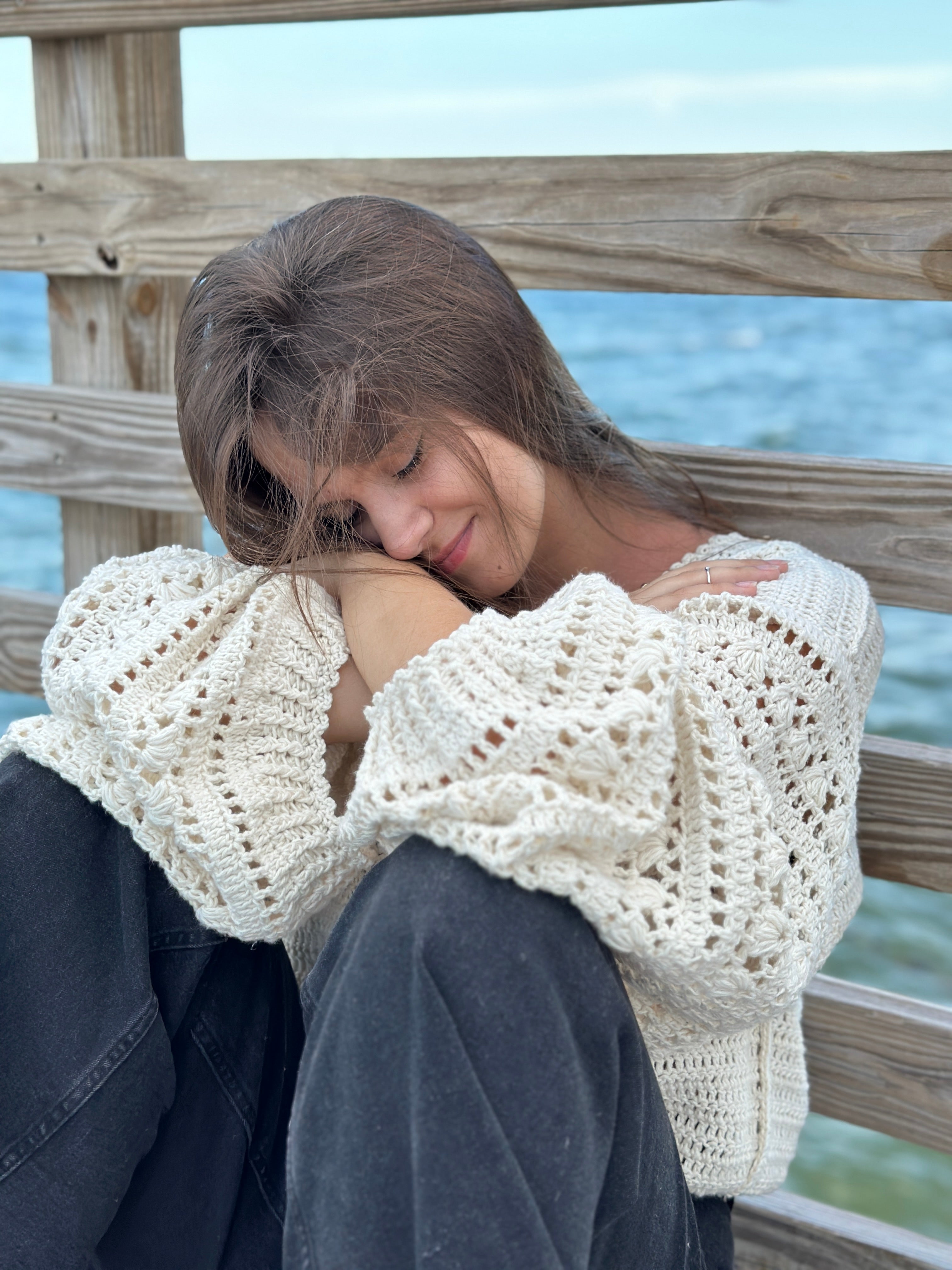 Crochet White Lace Sweater PDF Pattern (instant download) – TSCrochetDesign