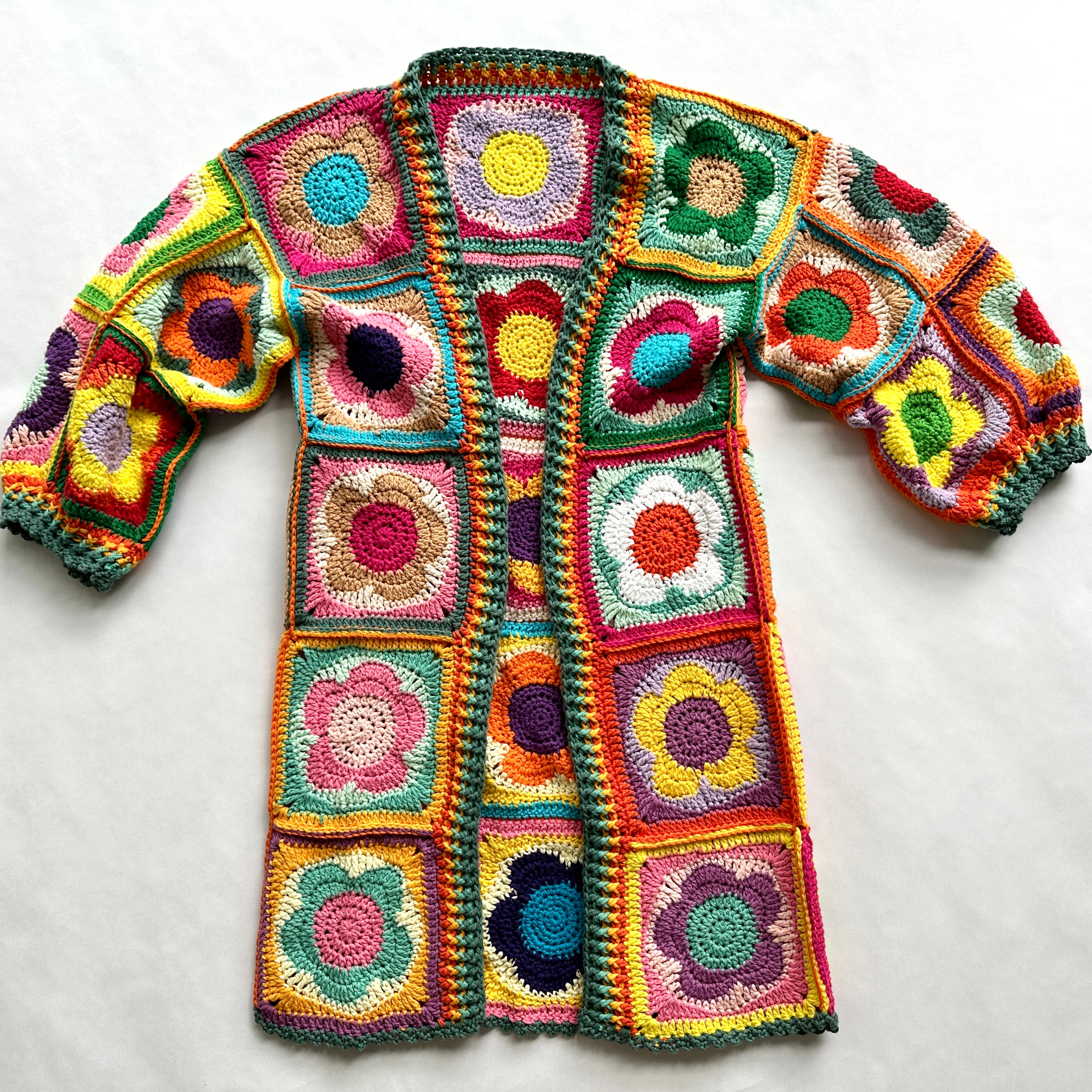 Crochet Floral Blooming Cardigan PDF Pattern (instant download)