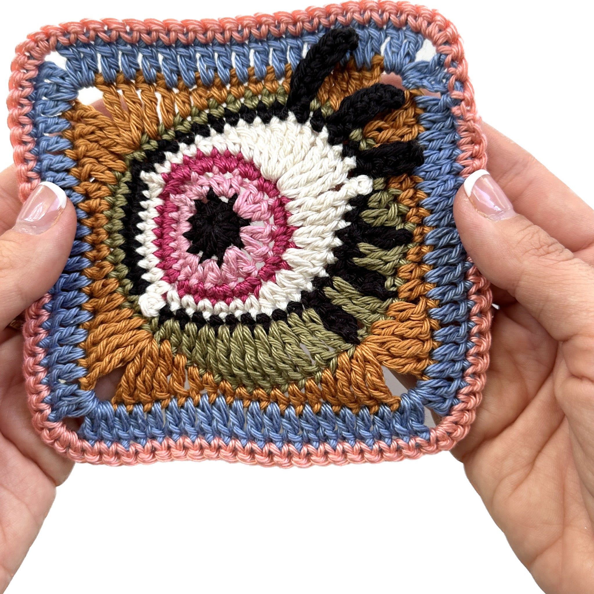 Granny Eye Square Crochet PDF PATTERN (instant download)