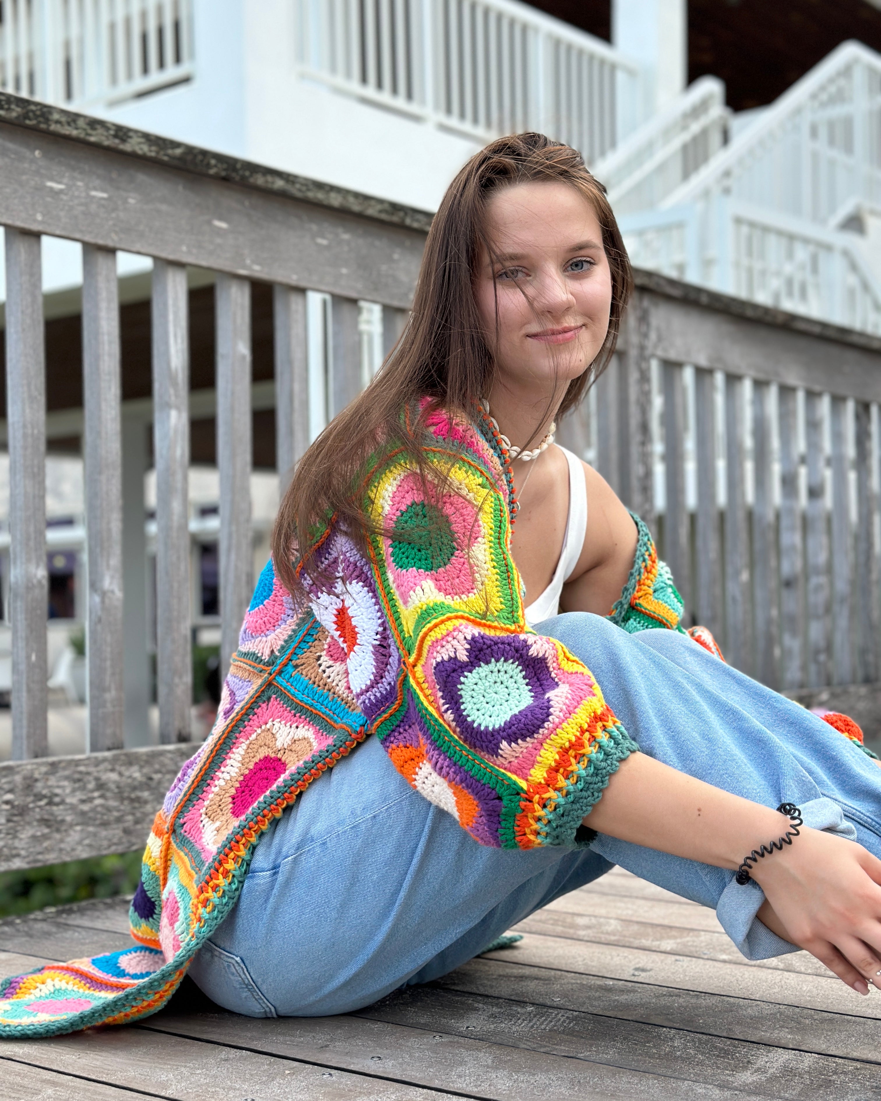 Crochet Floral Blooming Cardigan PDF Pattern (instant download)