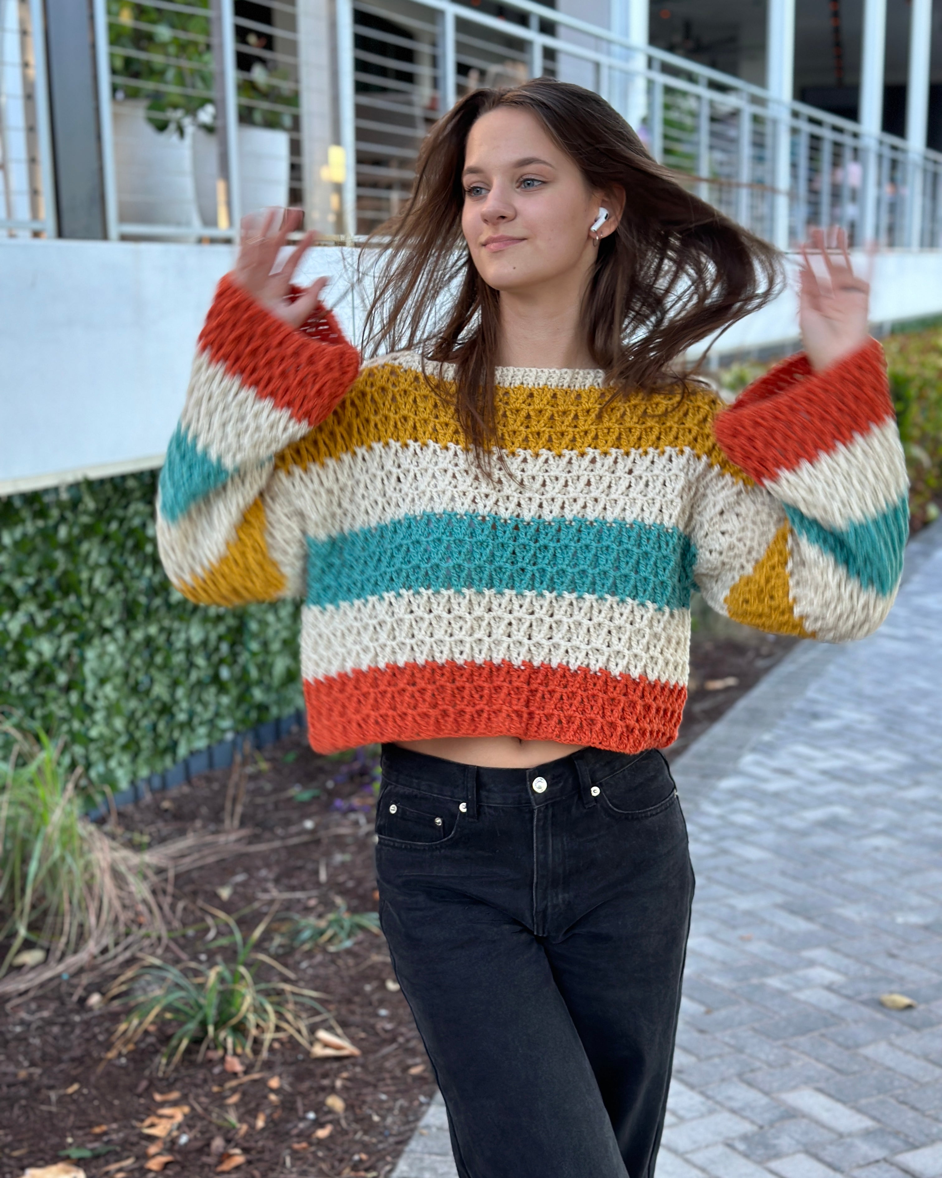 Crochet Coral Coast Cascade Sweater PDF Pattern (instant download ...