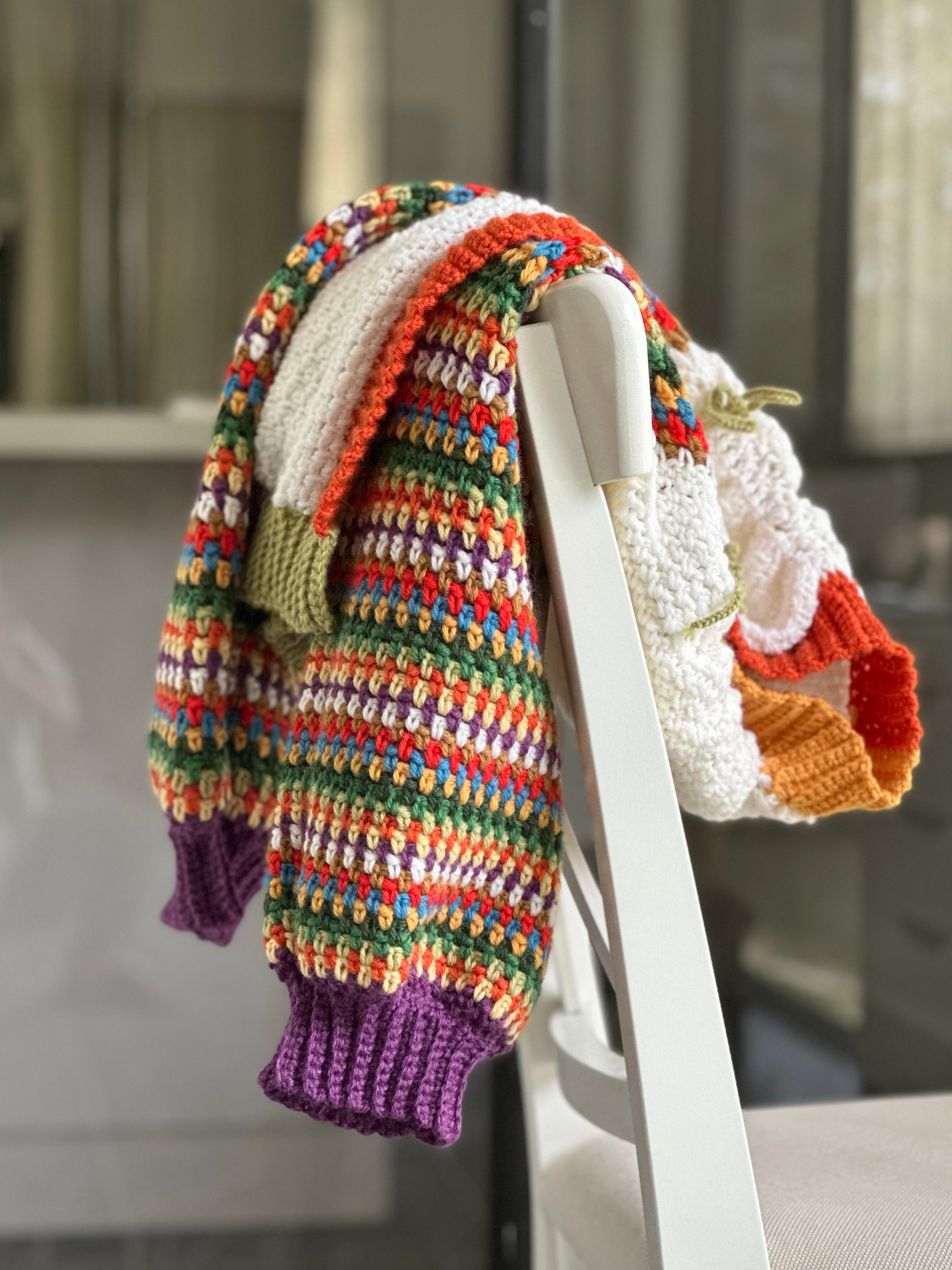 Cozy Linen Stitch Sweater Crochet PDF Pattern (instant download)