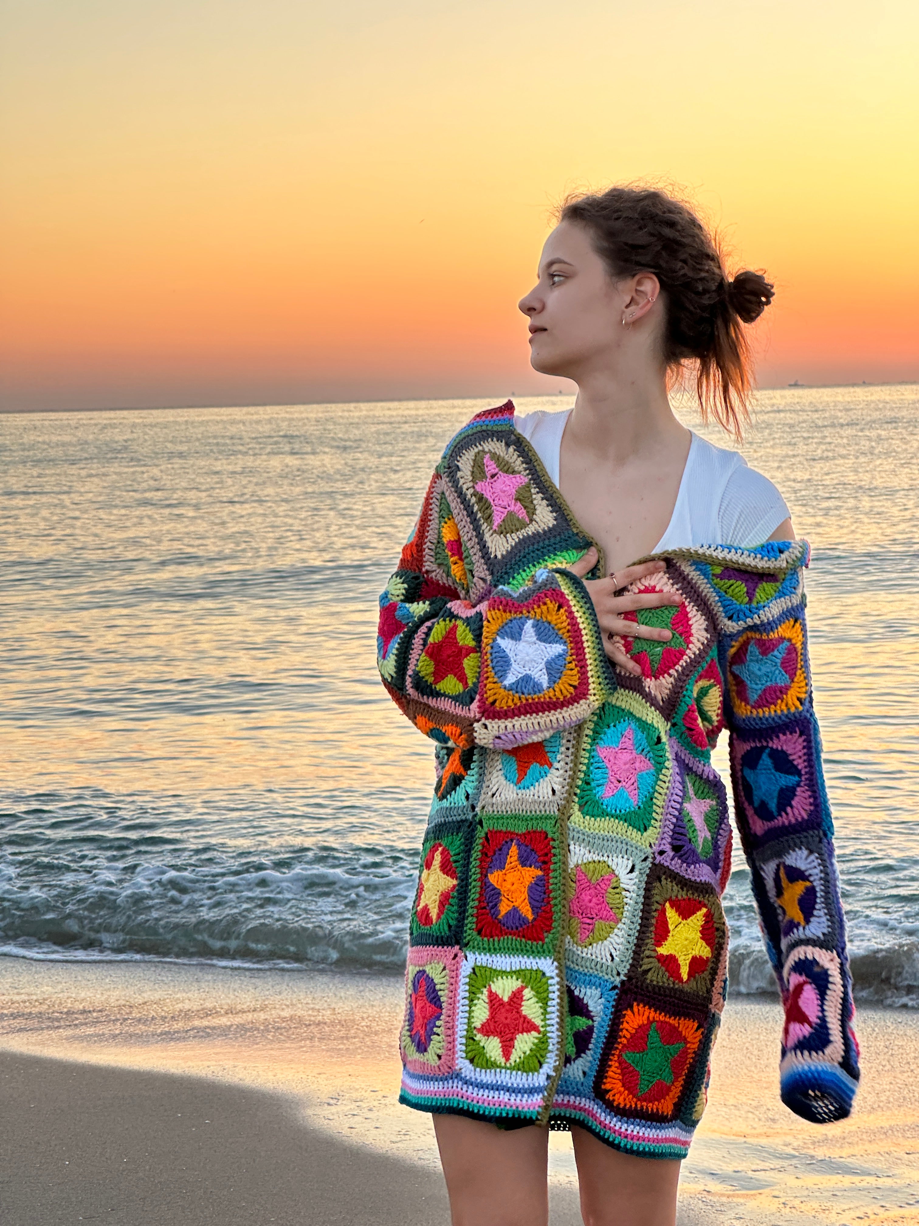 Crochet Star Cardigan PDF Pattern (instant download) TSCrochetDesign Crochet Star Cardigan PDF Pattern (instant download) TSCrochetDesign