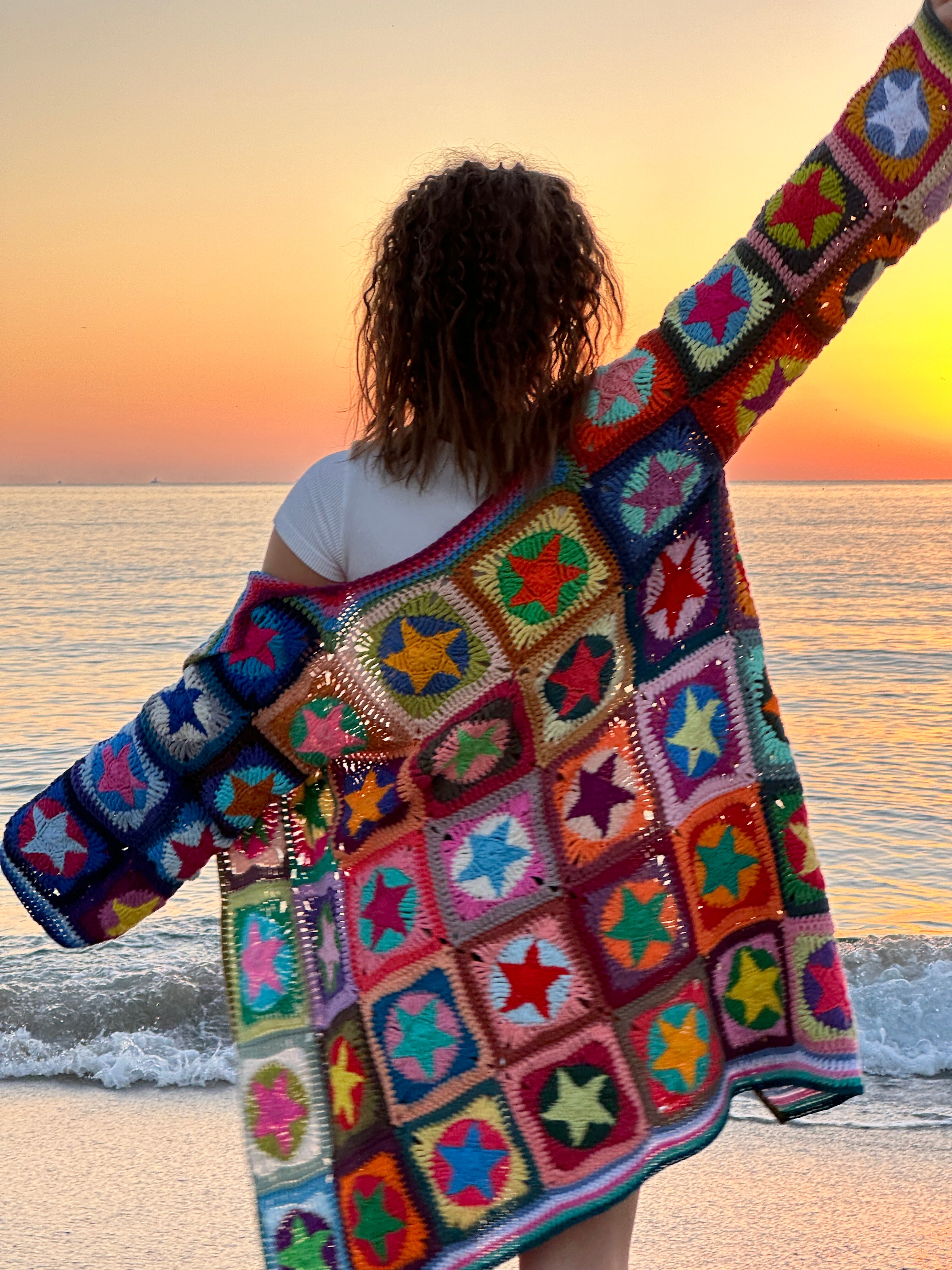 Crochet Star Cardigan PDF Pattern (instant download)