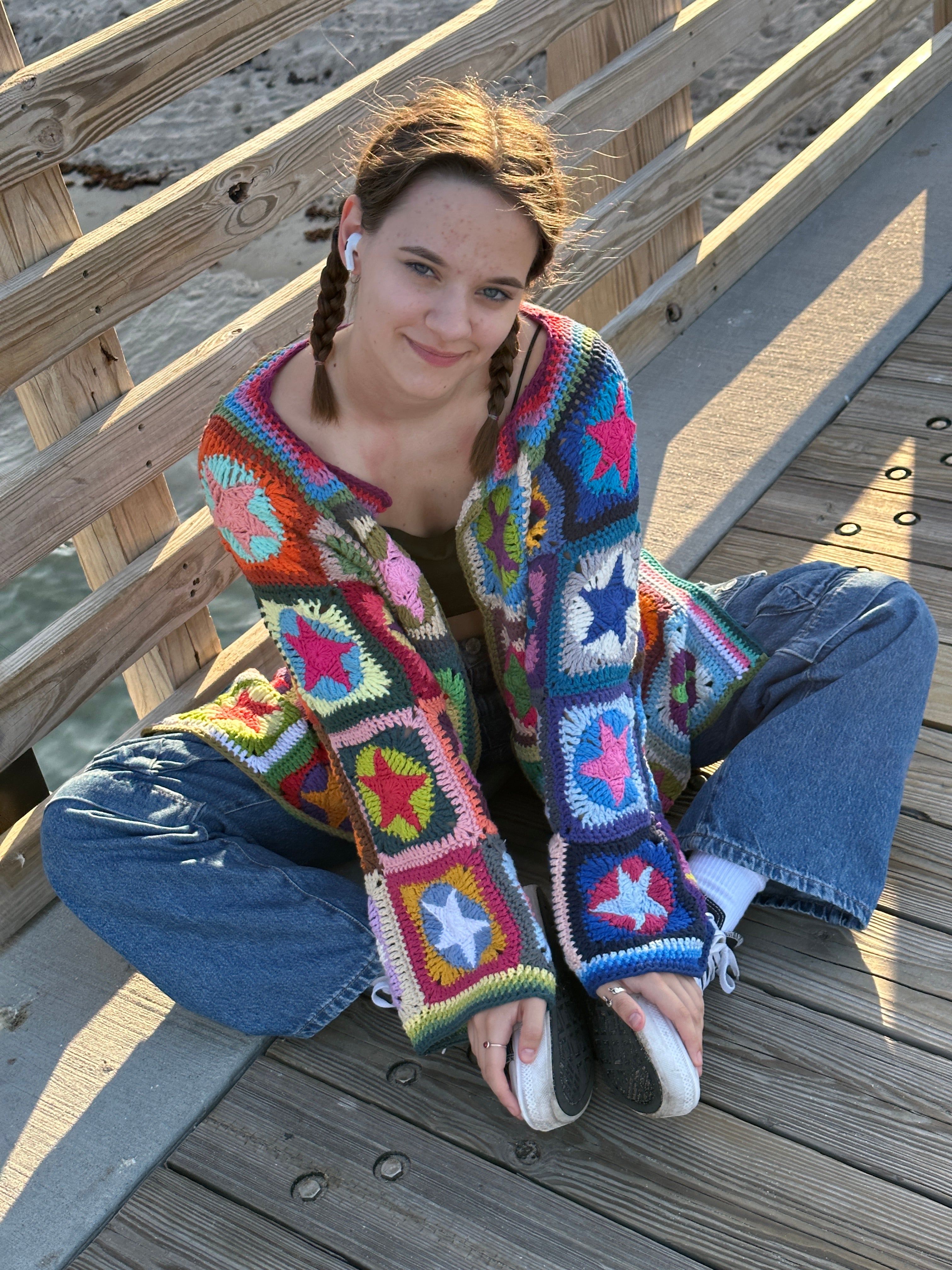 Crochet Star Cardigan Pattern (instant download)