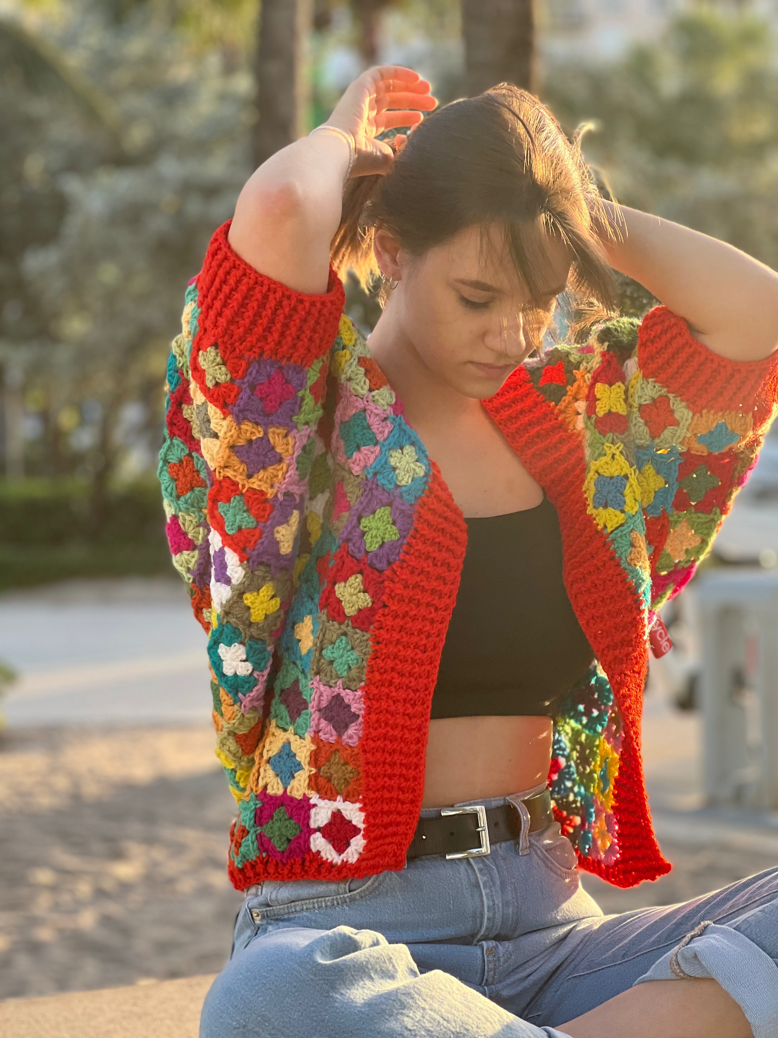 Crochet granny 2025 square shrug